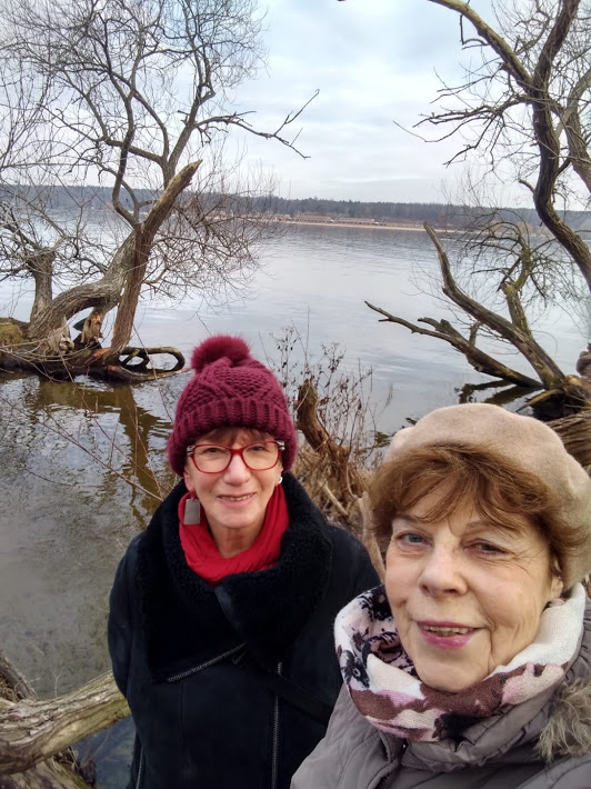 Selfie Heidi und Barbara am Wannsee